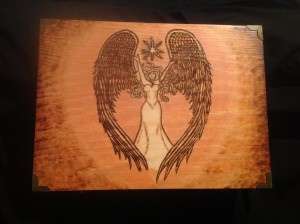 Angel Box.  Original drawing by Amanda Hopper.  Is she not beautiful?