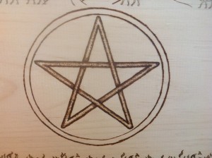 Pentacle first. There's a bit of over/under there I wanted to get right.